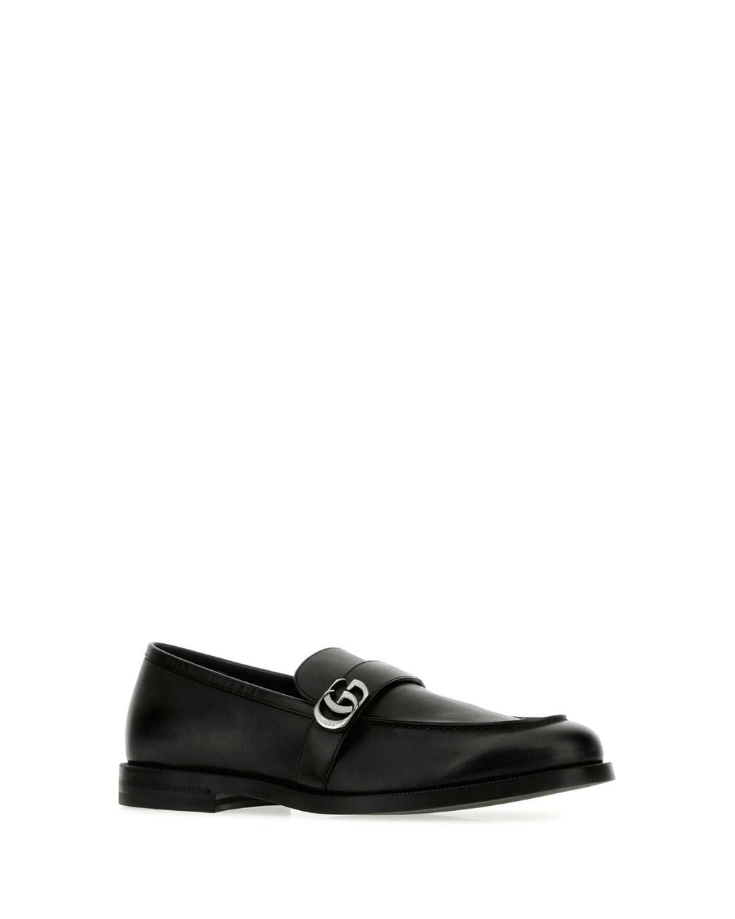 Gucci Black Leather Loafers for men