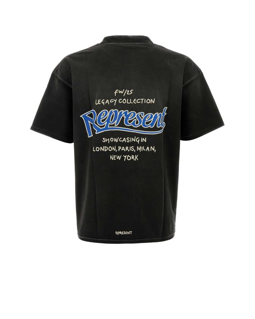 Represent Black Crew Neck T-Shirt for men