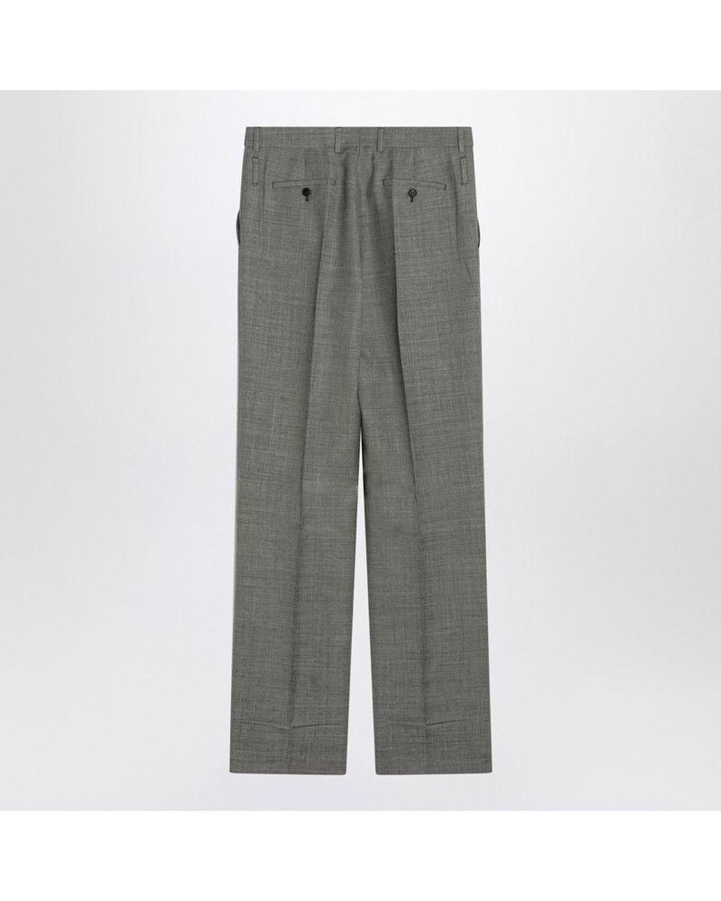 Prada Gray Wide Trousers