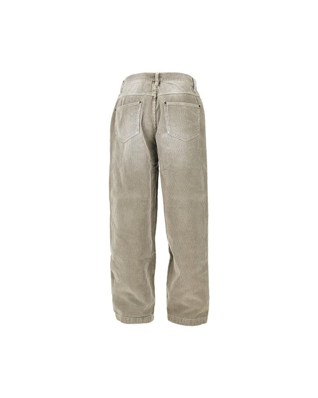 Thisisneverthat Gray Garment-Dyed Corduroy Pants for men
