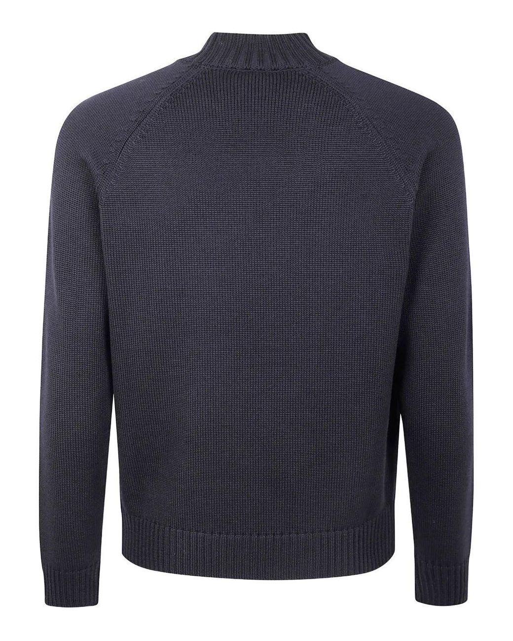 Slowear Blue Sweater With Crew Neck for men