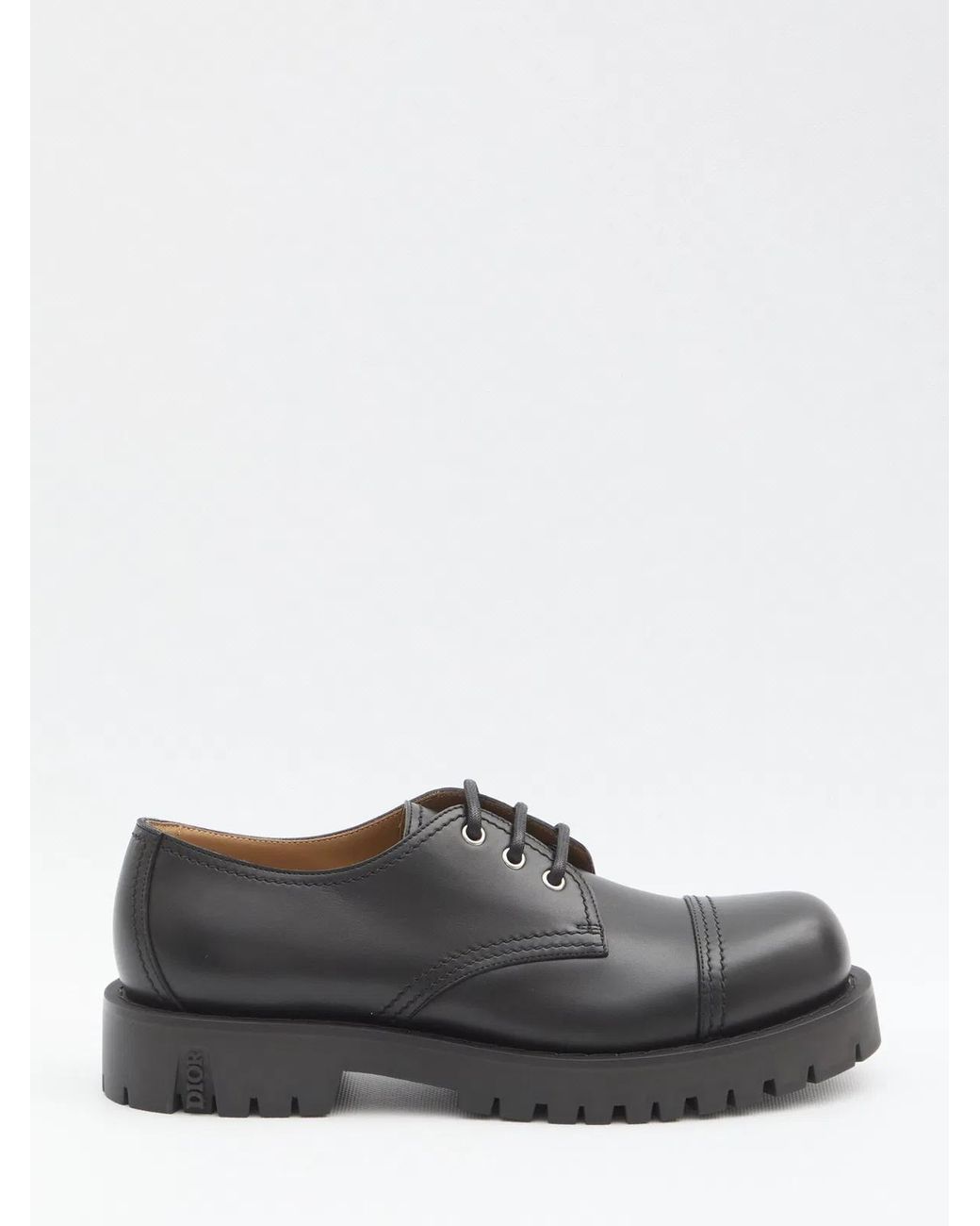 Dior Gray Calf Leather Lace-Up for men