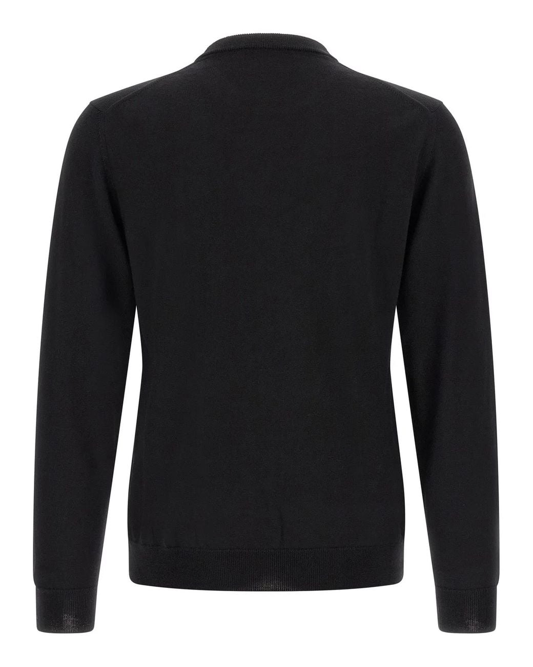 Zanone Black Wool Sweater for men