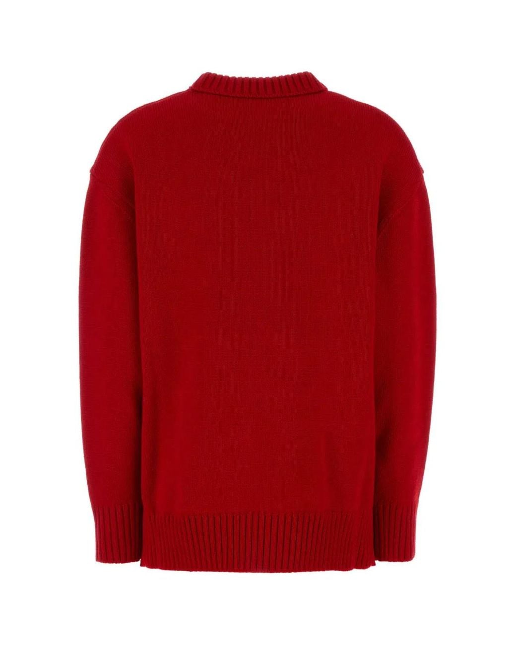Prada Red "Round Neck Sweater