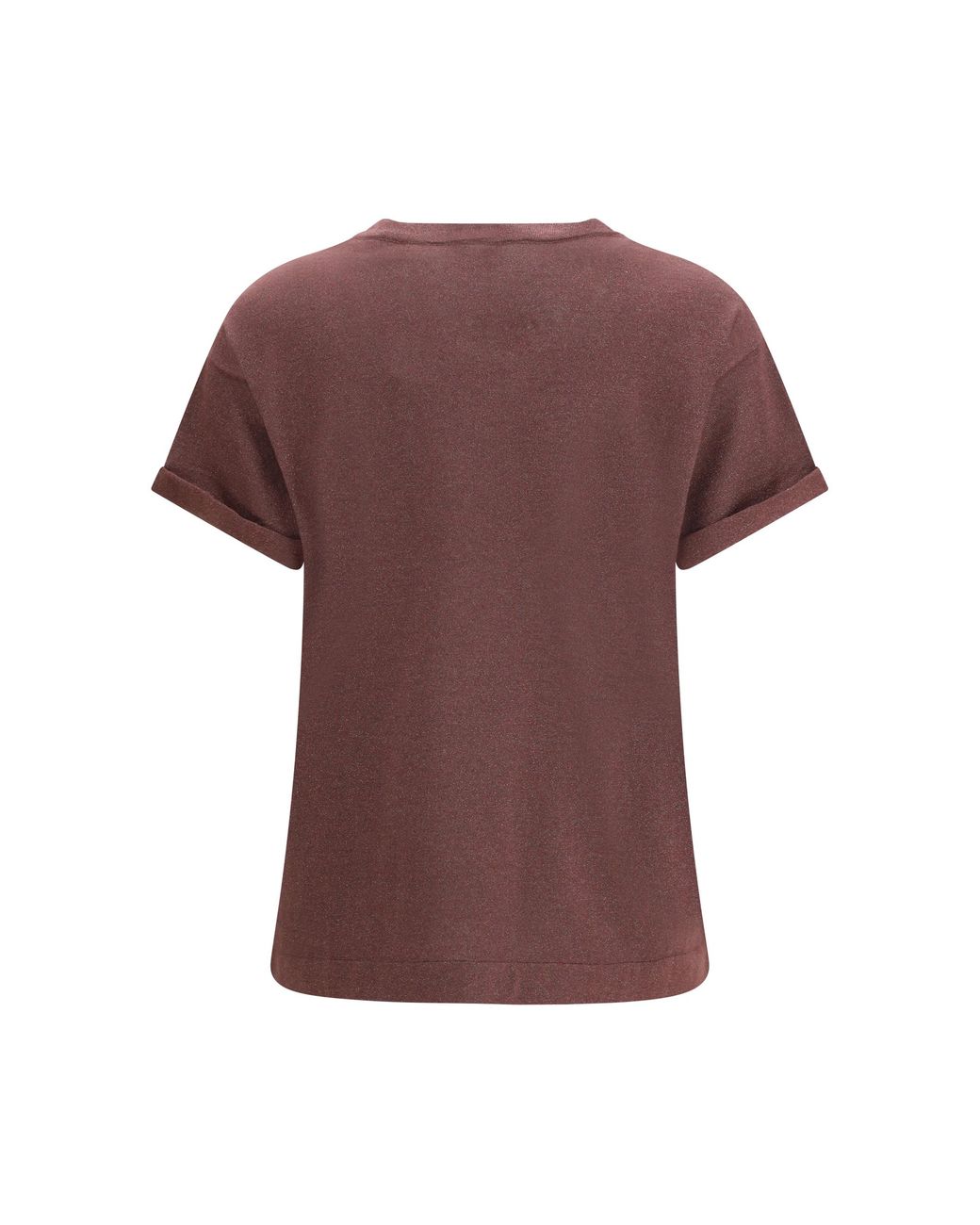 Brunello Cucinelli Purple Cashmere Glitter T-Shirt