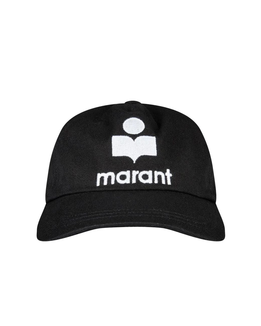 Isabel Marant Black Tyron Logo Baseball Cap