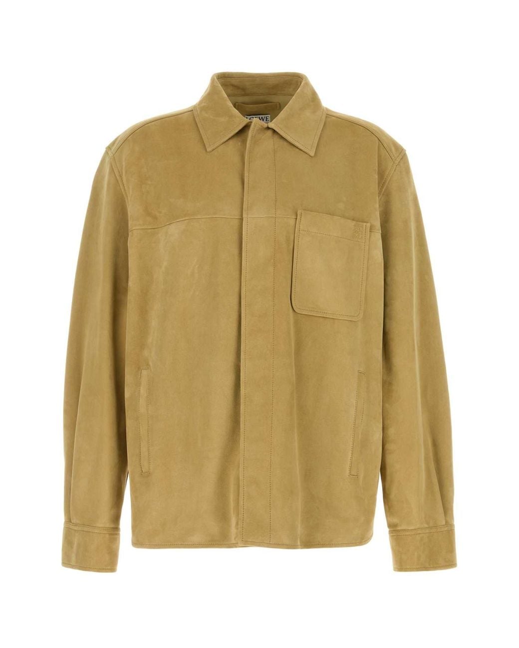 Loewe Yellow Lamb Suede Shirt for men