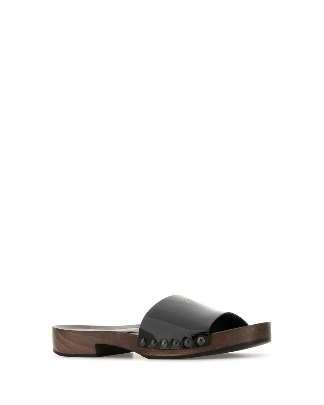 Miu Miu Black Leather Clogs