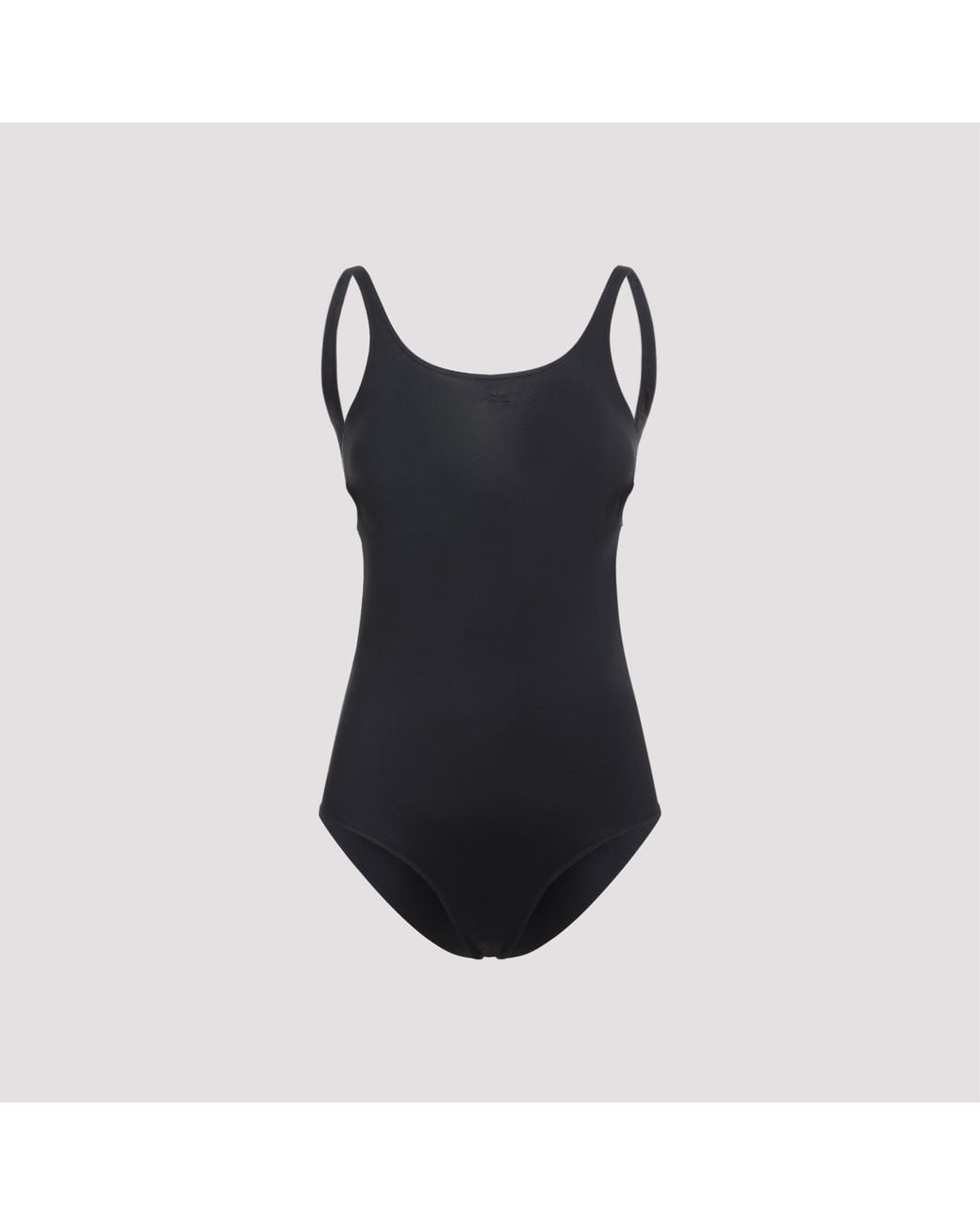 Courreges Black Cut-Out One-Piece Polyamide Elastane Swimwear