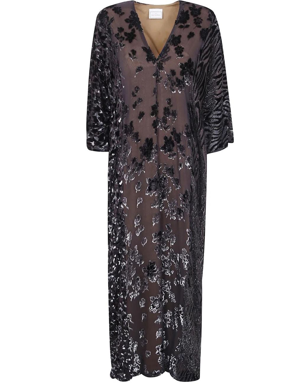 Pierre Louis Mascia Black "Patchwork" Dress