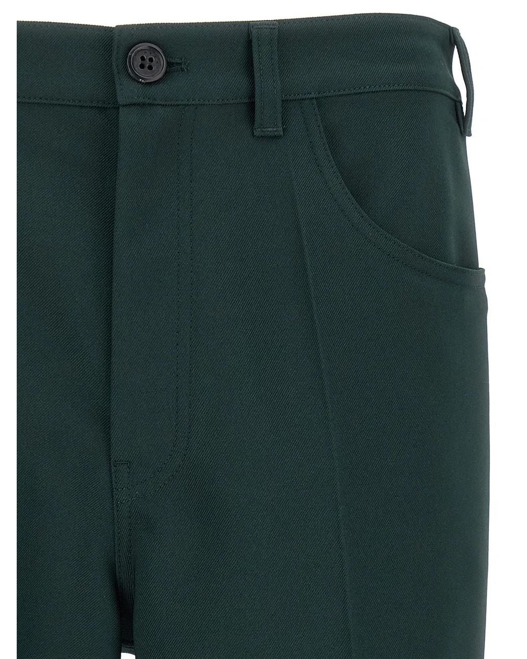 Marni Blue Technical Twill Pants for men