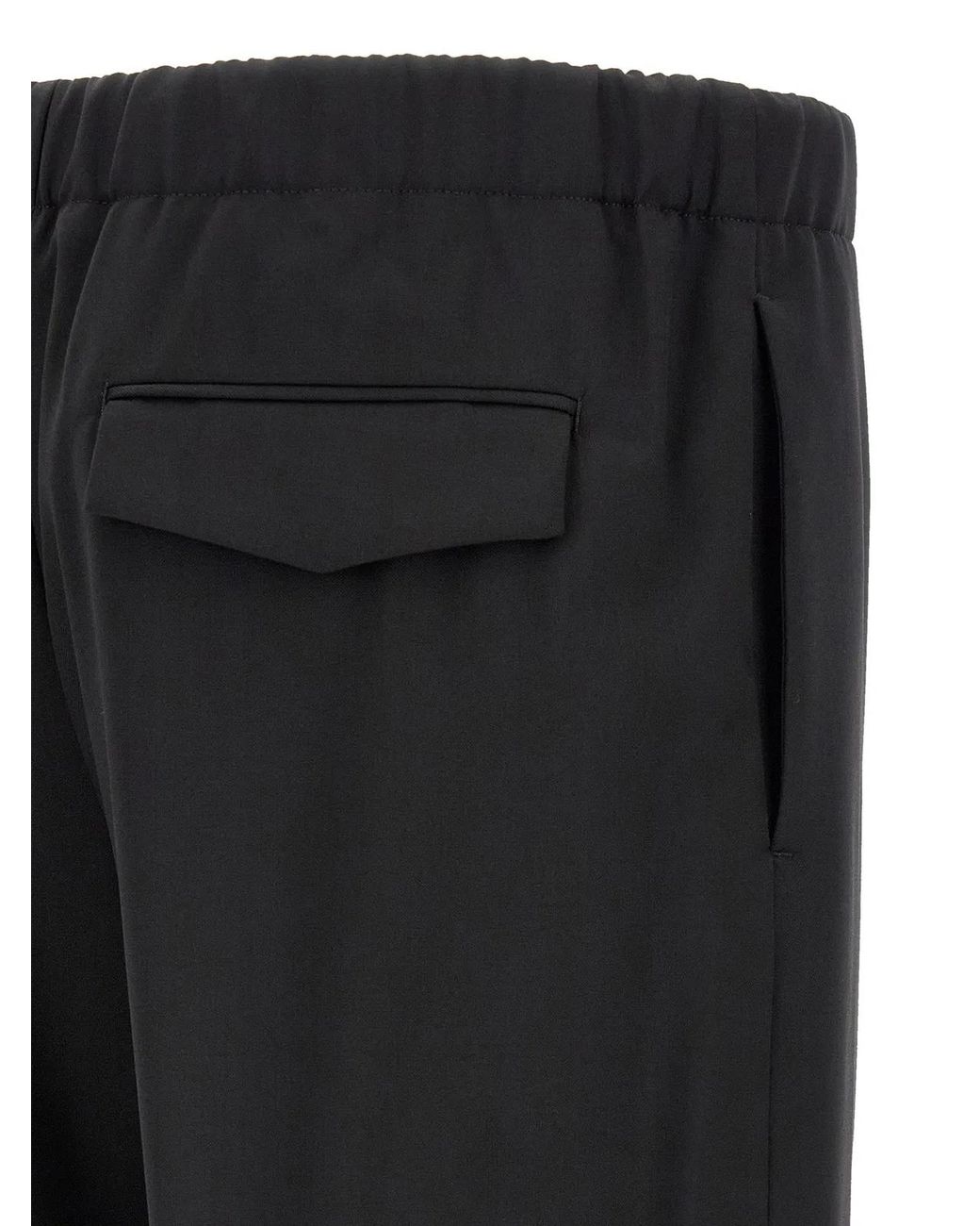 Lardini Black Virgin Wool Pants for men