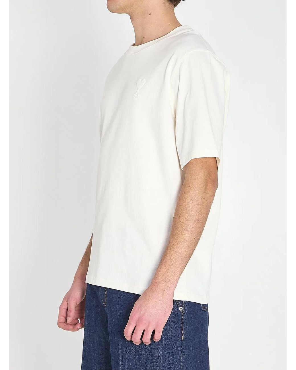 AMI White Ami De Coeur T-Shirt for men