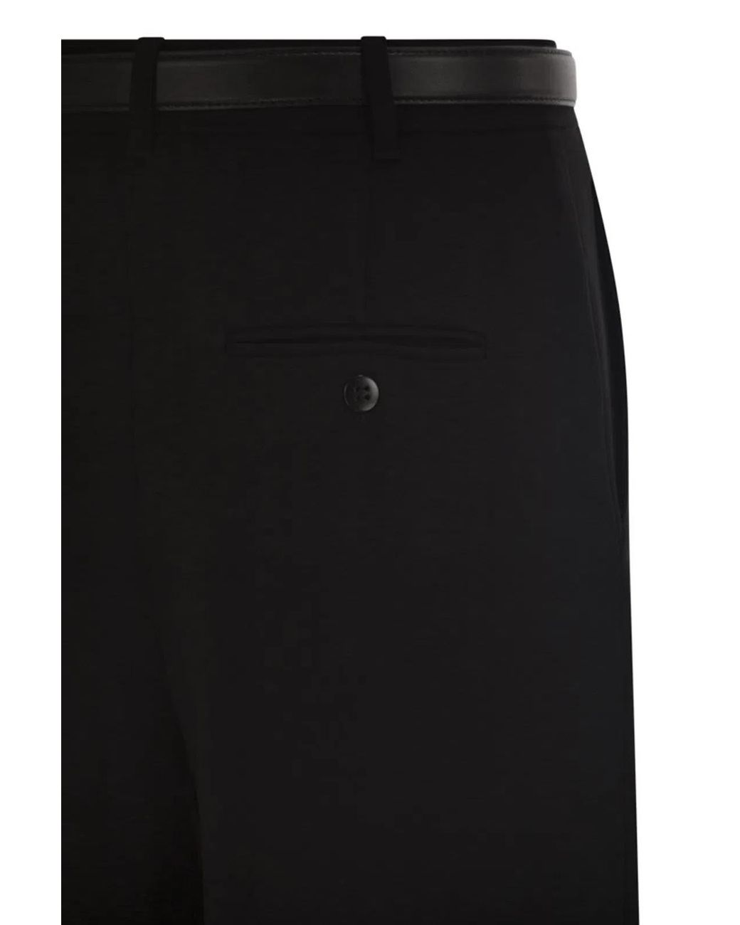 Max Mara Black Mstamico – Wide-Leg Palazzo Trousers With Belt