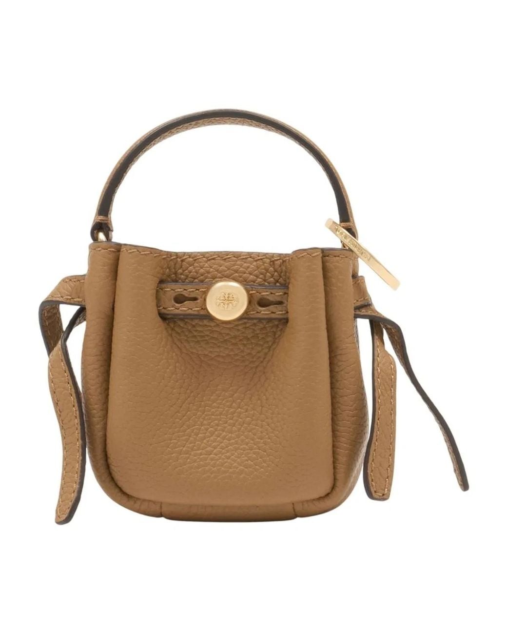 Tory Burch Brown Romy Bucket Key Purse