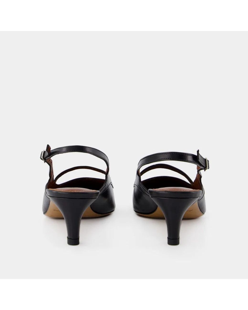 Maison Kitsuné Black Maison Kitsuné Pointy Sling Back