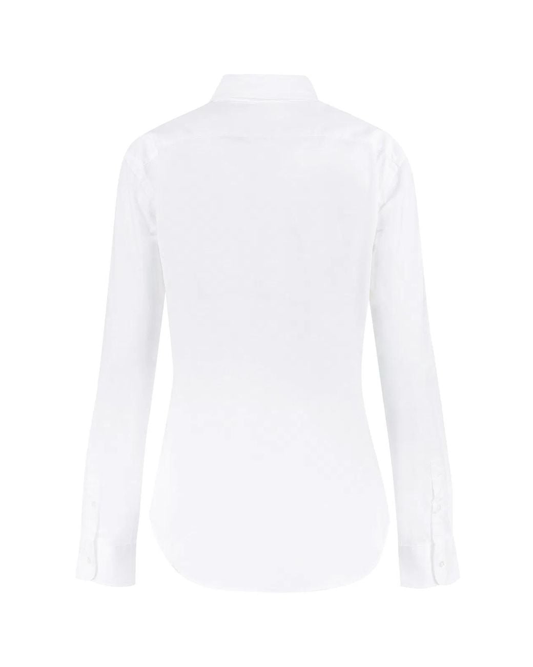 Polo Ralph Lauren White Long-Sleeved Cotton Shirt