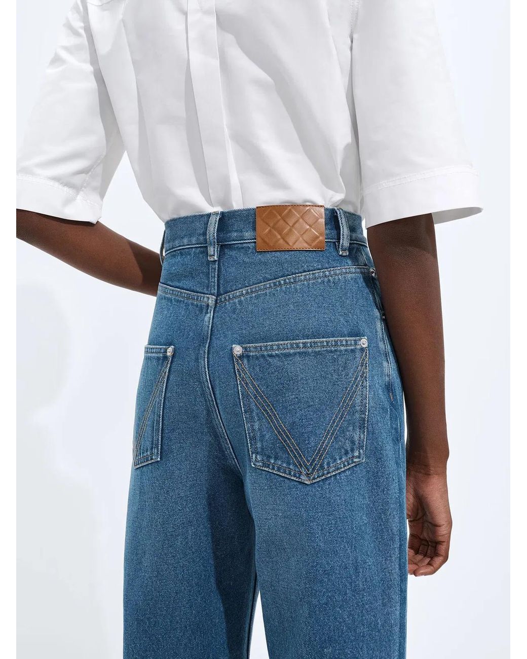 Bottega Veneta Blue Wide Leg Jeans