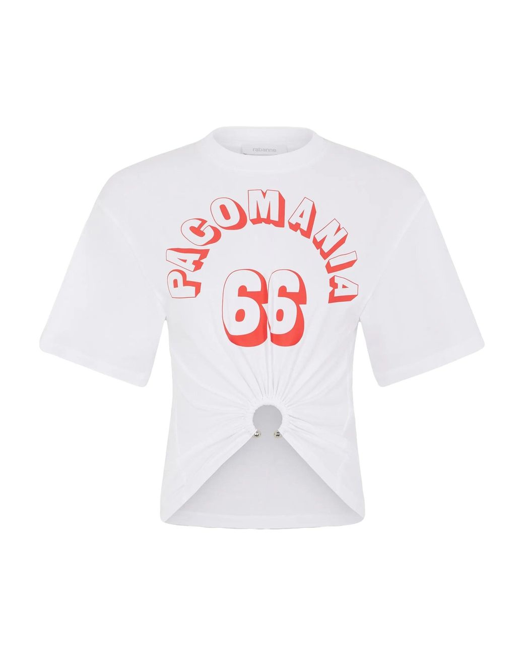 Rabanne White Cotton Elastane T-Shirt