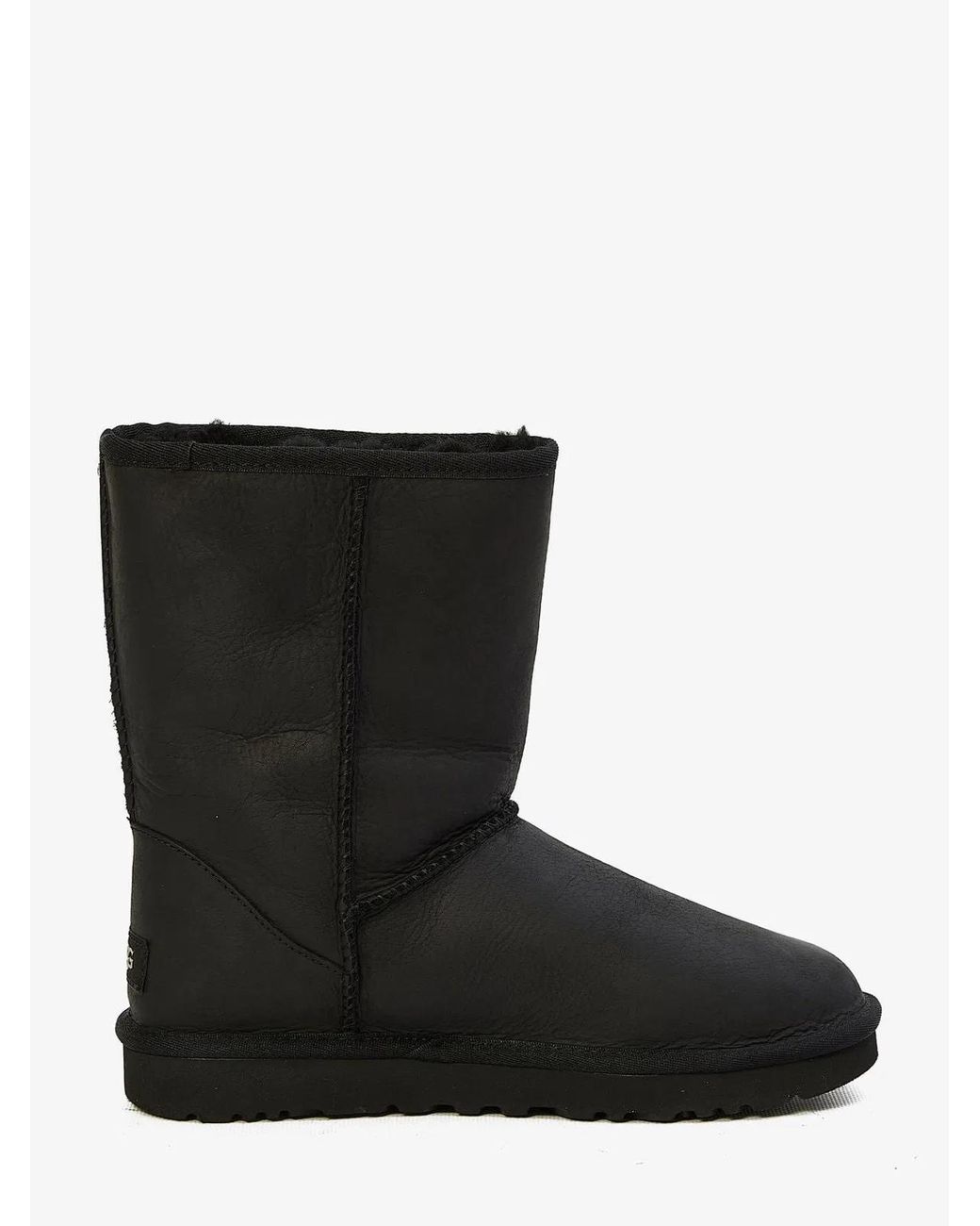 Ugg Black W Classic Short Leather Shoes