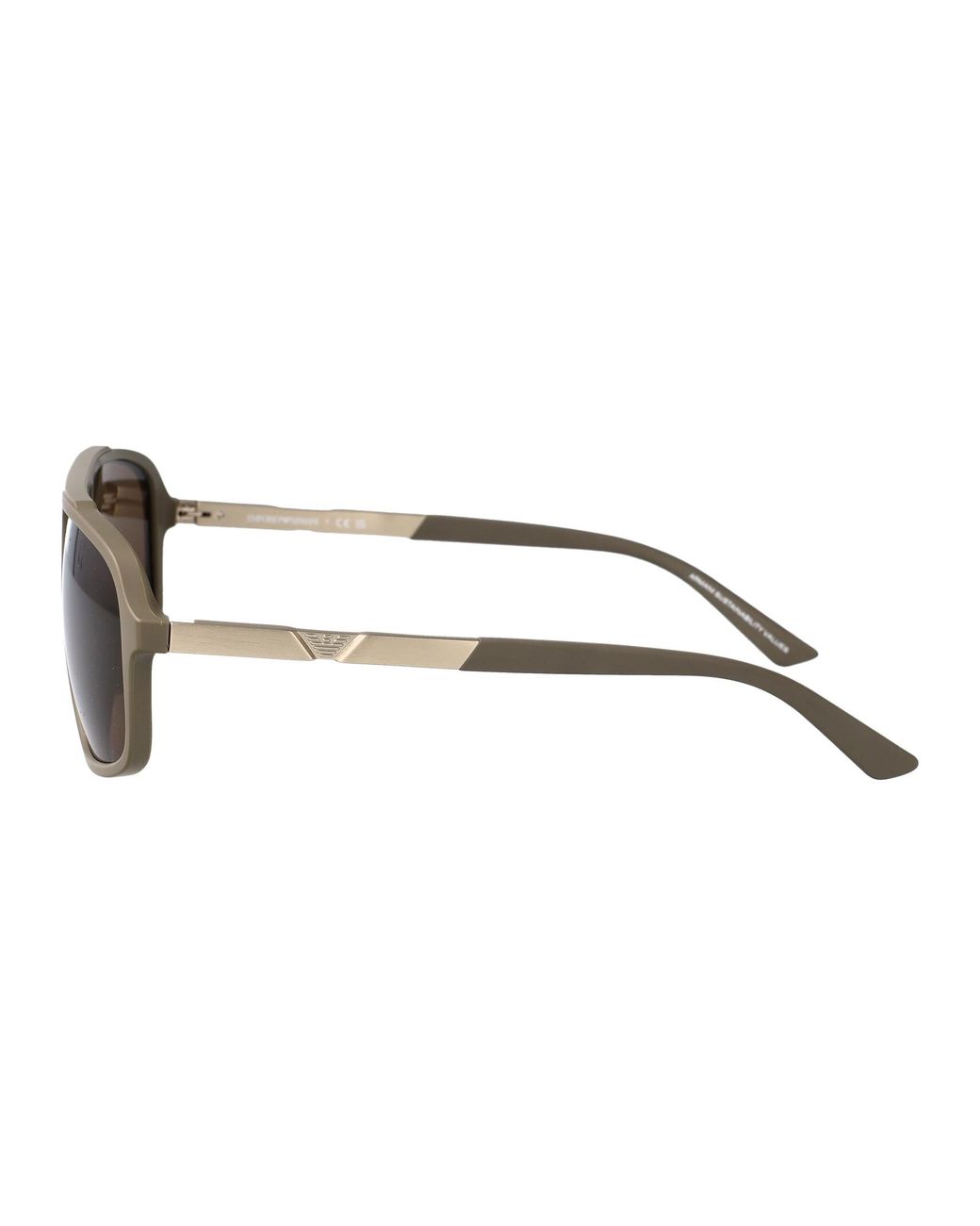 Emporio Armani Brown Matte Injectate Sunglasses