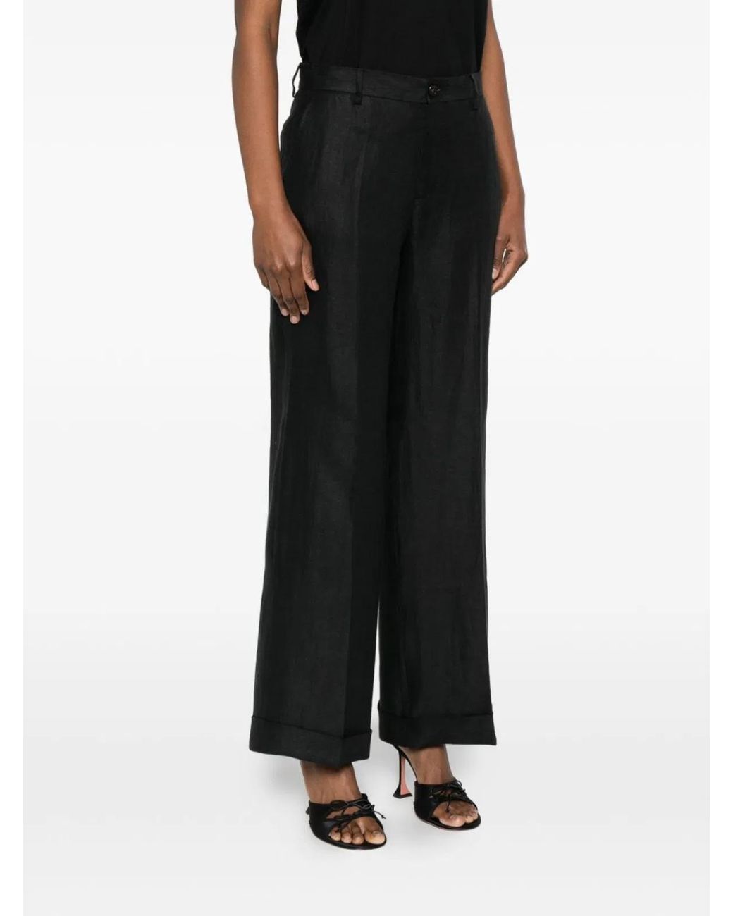 L.b.m. 1911 Black Linen Trousers