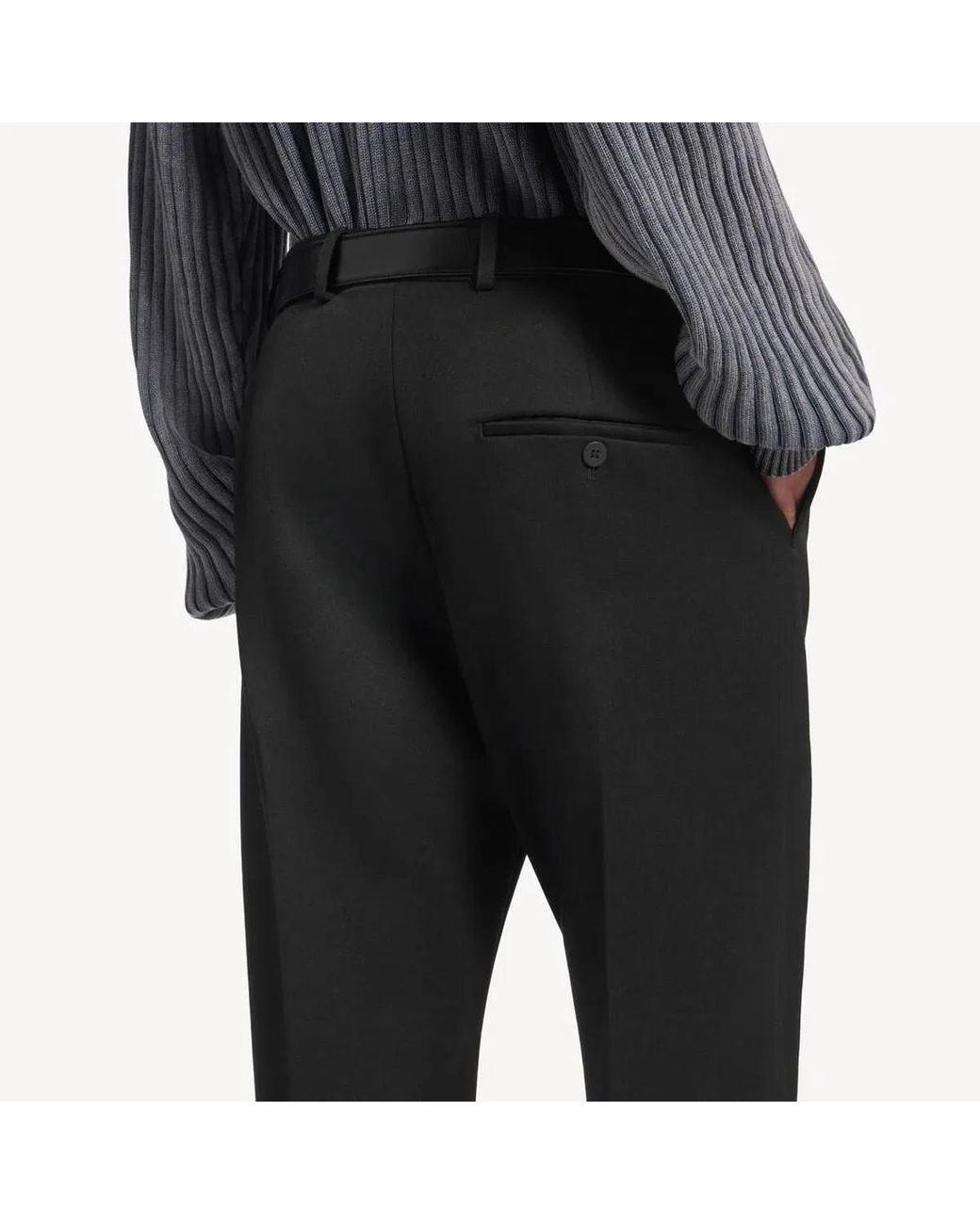 Balenciaga Black Too Far Tailored Trousers for men