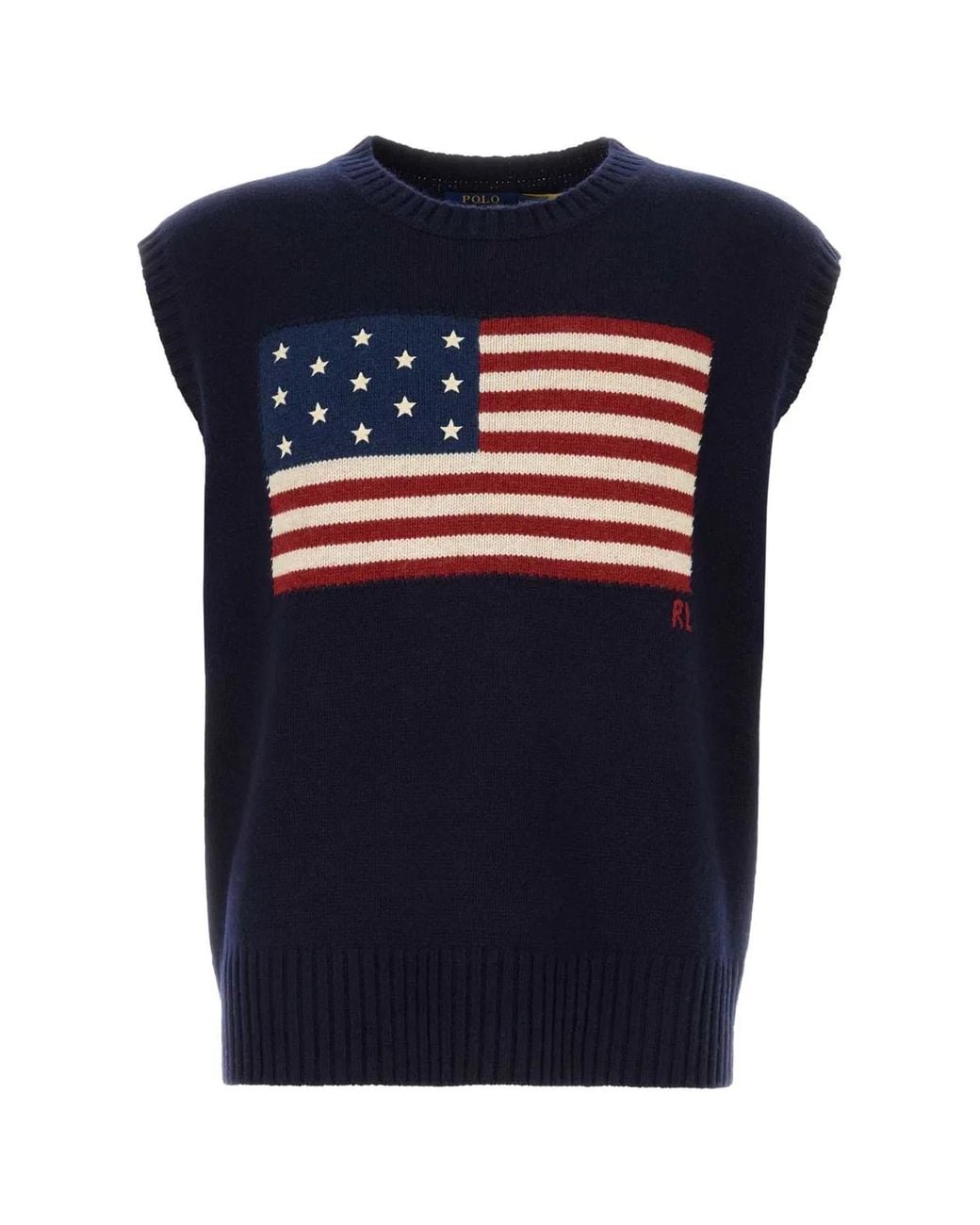 Polo Ralph Lauren Blue Wool Blend Vest for men