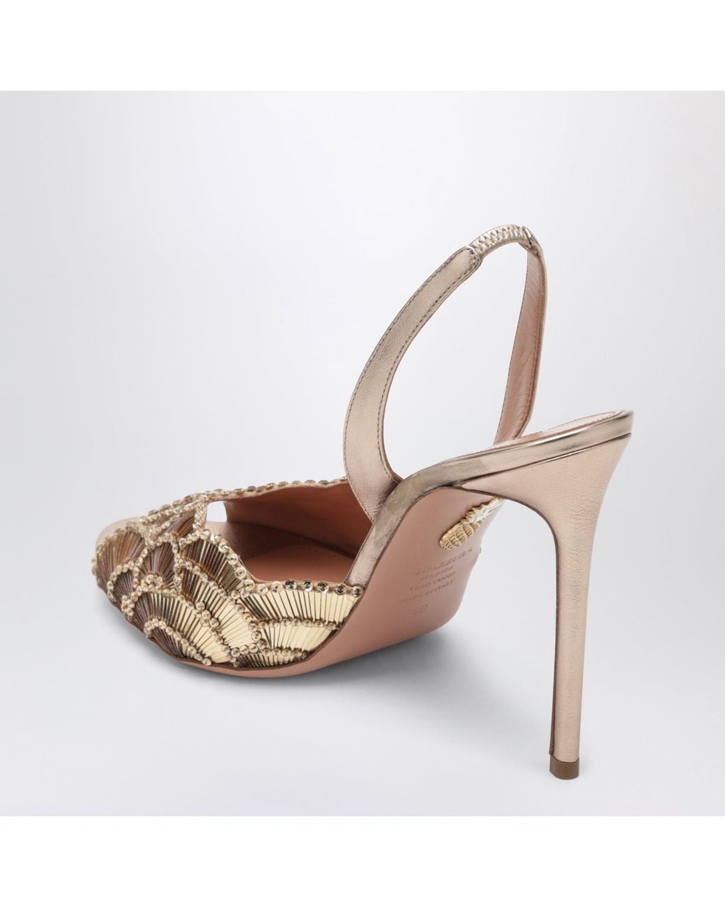 Aquazzura Metallic Ce Soir 105 Sandals