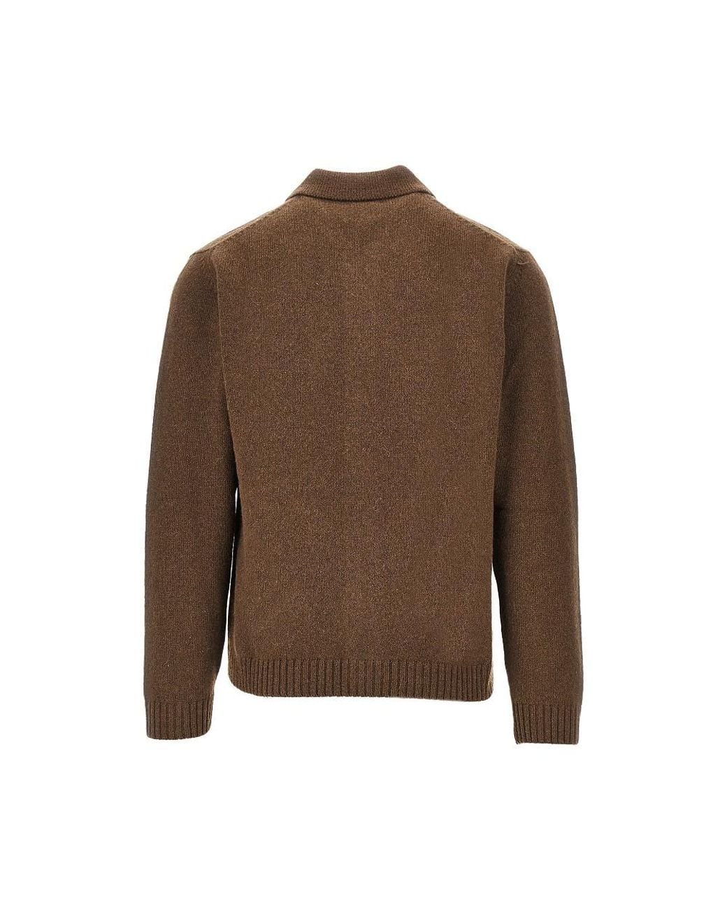 Daniele Fiesoli Brown Upcycled Cashmere Cardigan for men