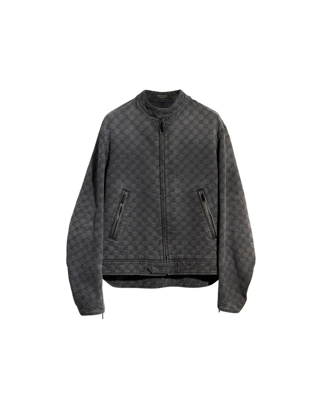 Gucci Black Cotton Gg Jacquard Zip-Up Jacket for men