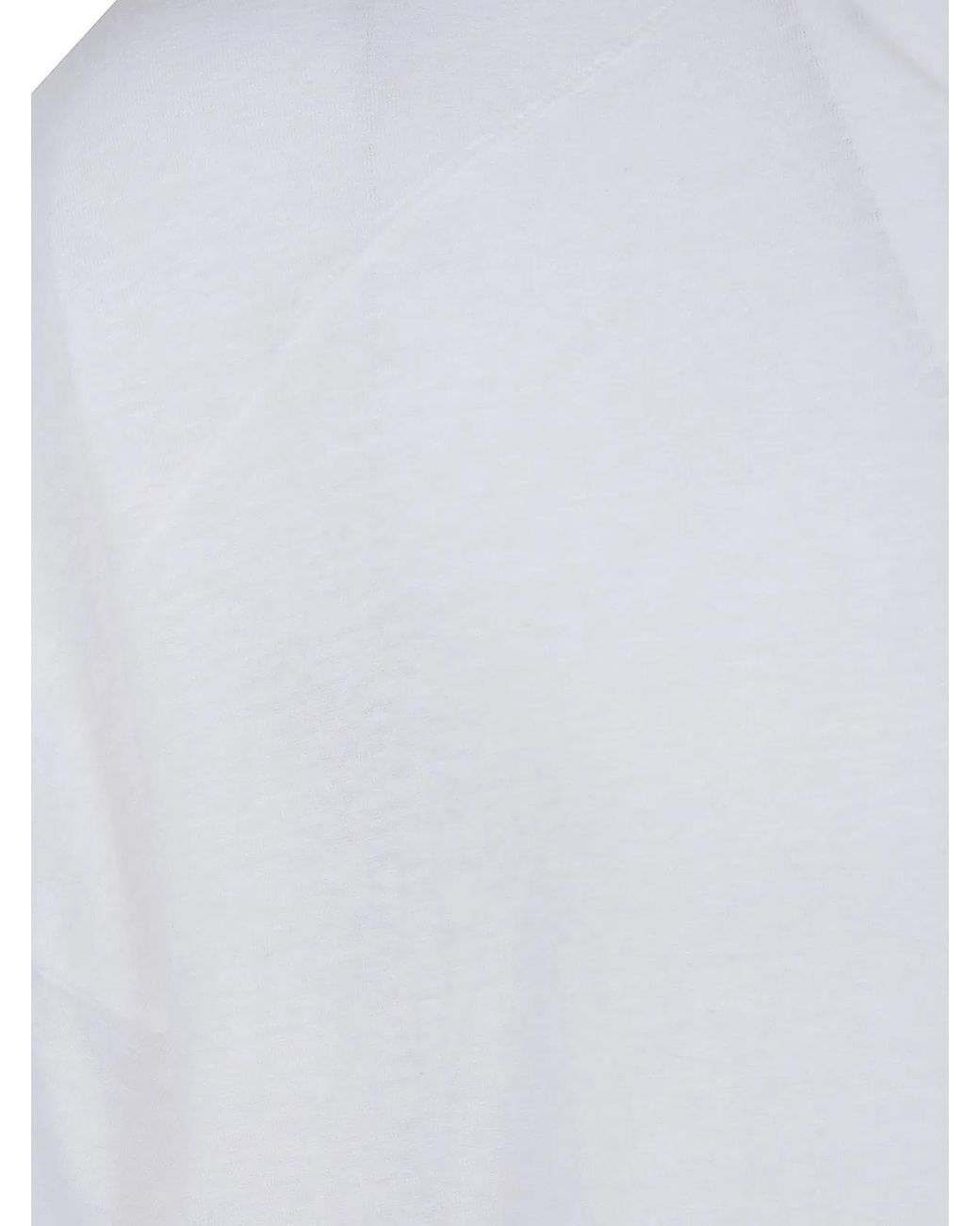 MD75 White Linen Oversized T-Shirt for men