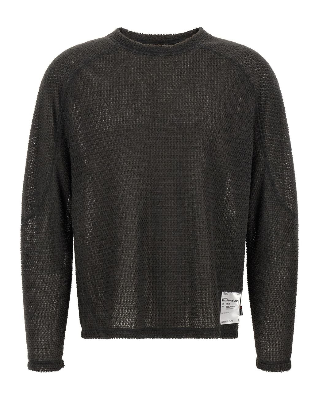 Satisfy Black 'Fuzzfleece Ad' Sweater for men