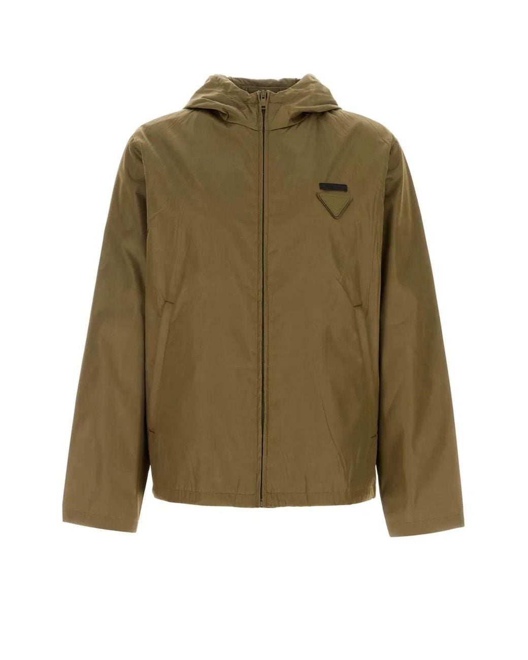 Prada Green Logo Hood Jacket