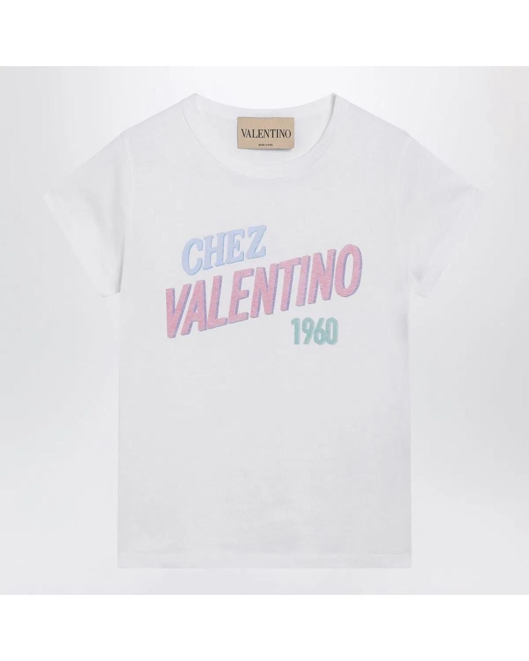 Valentino Garavani White Chez 1960 Print Cotton Jersey T-Shirt