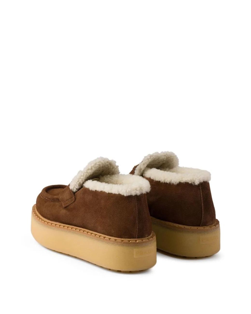Prada Brown Flat Shoes