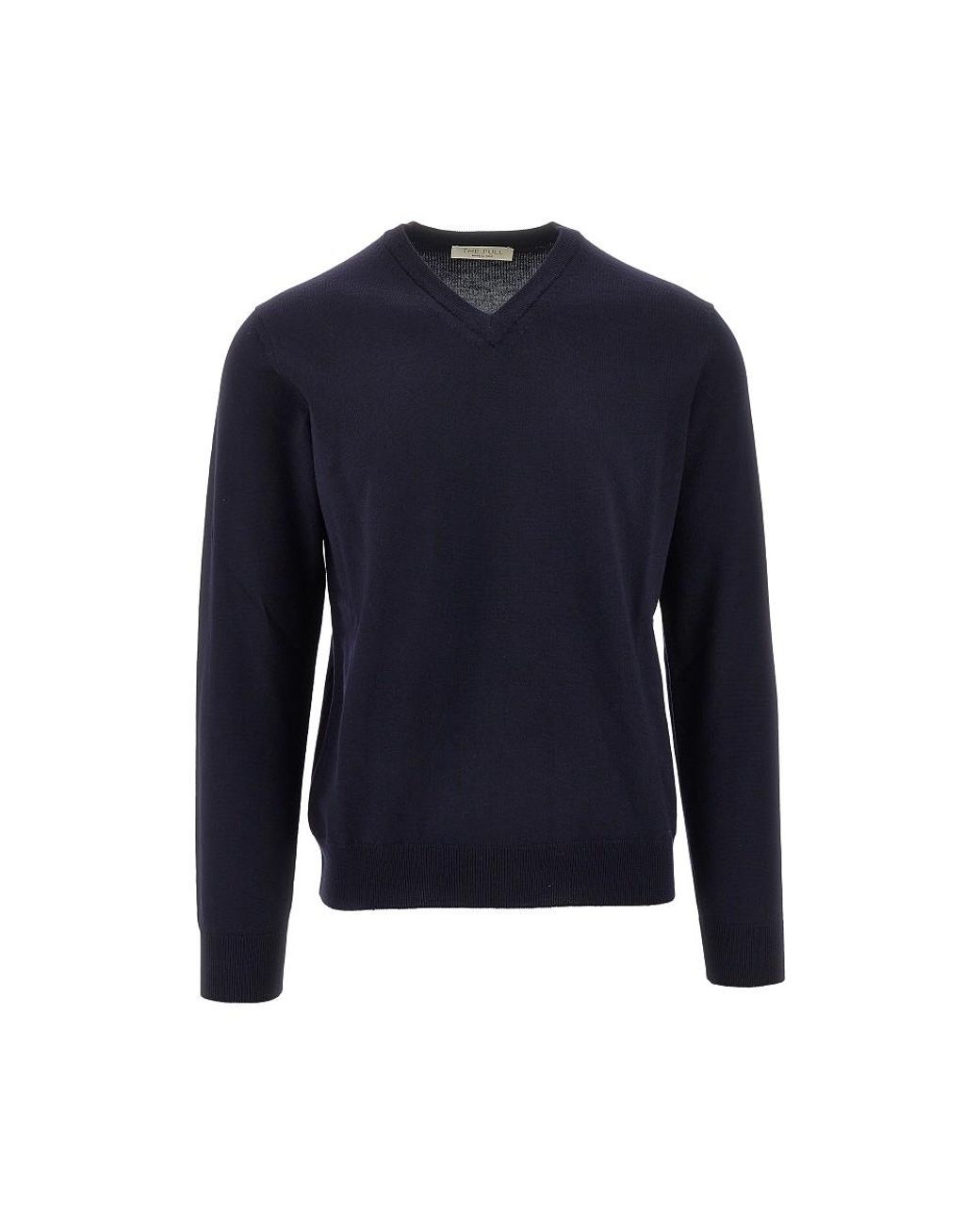 THE PULL Blue Extrafine Merino Wool Sweater for men