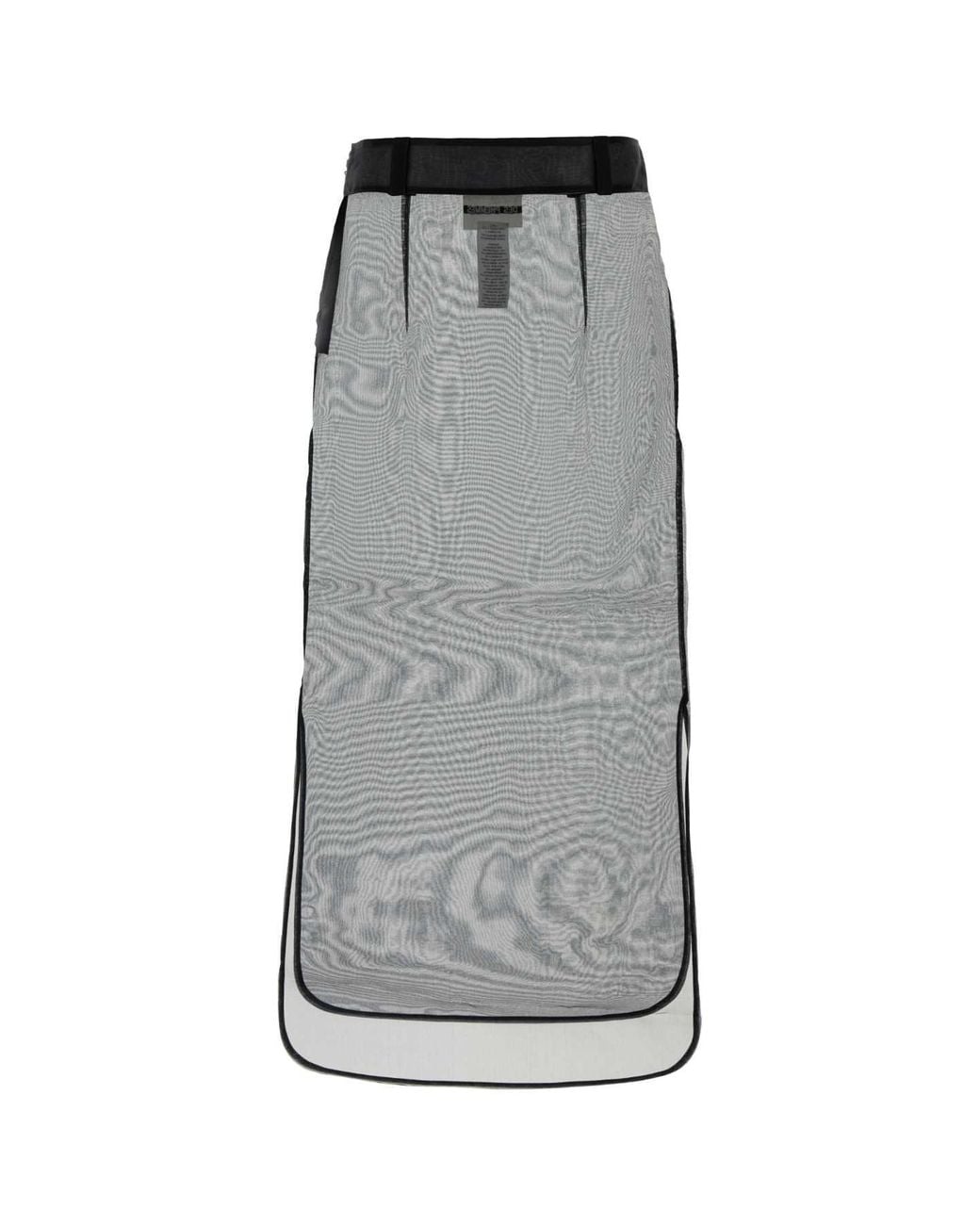 Des Phemmes Gray Gonna Midi Silk Organza