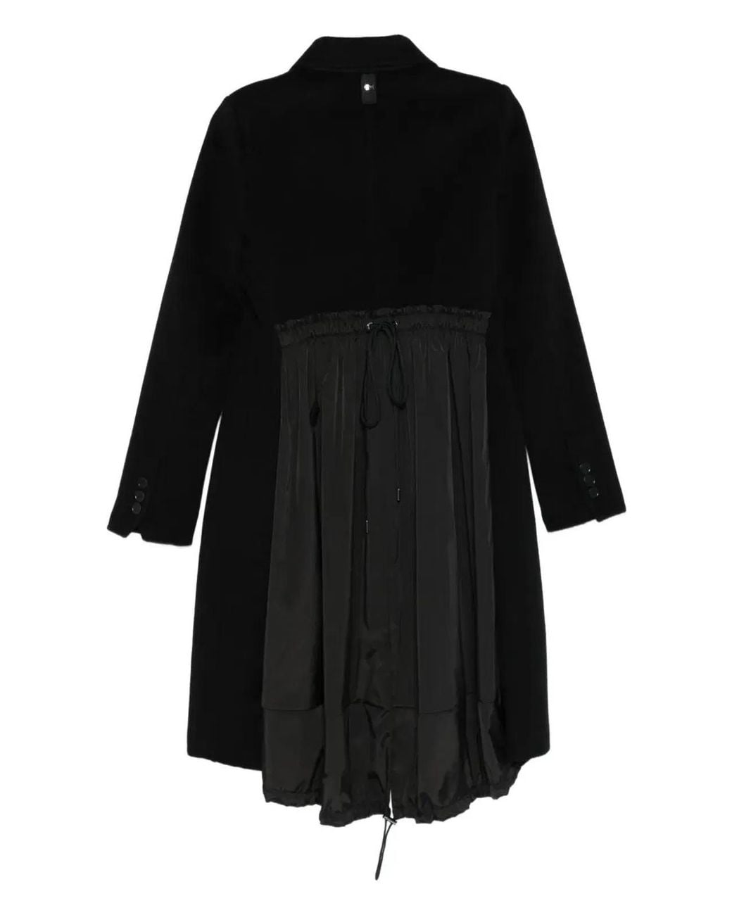High Black Single-Breasted Coat