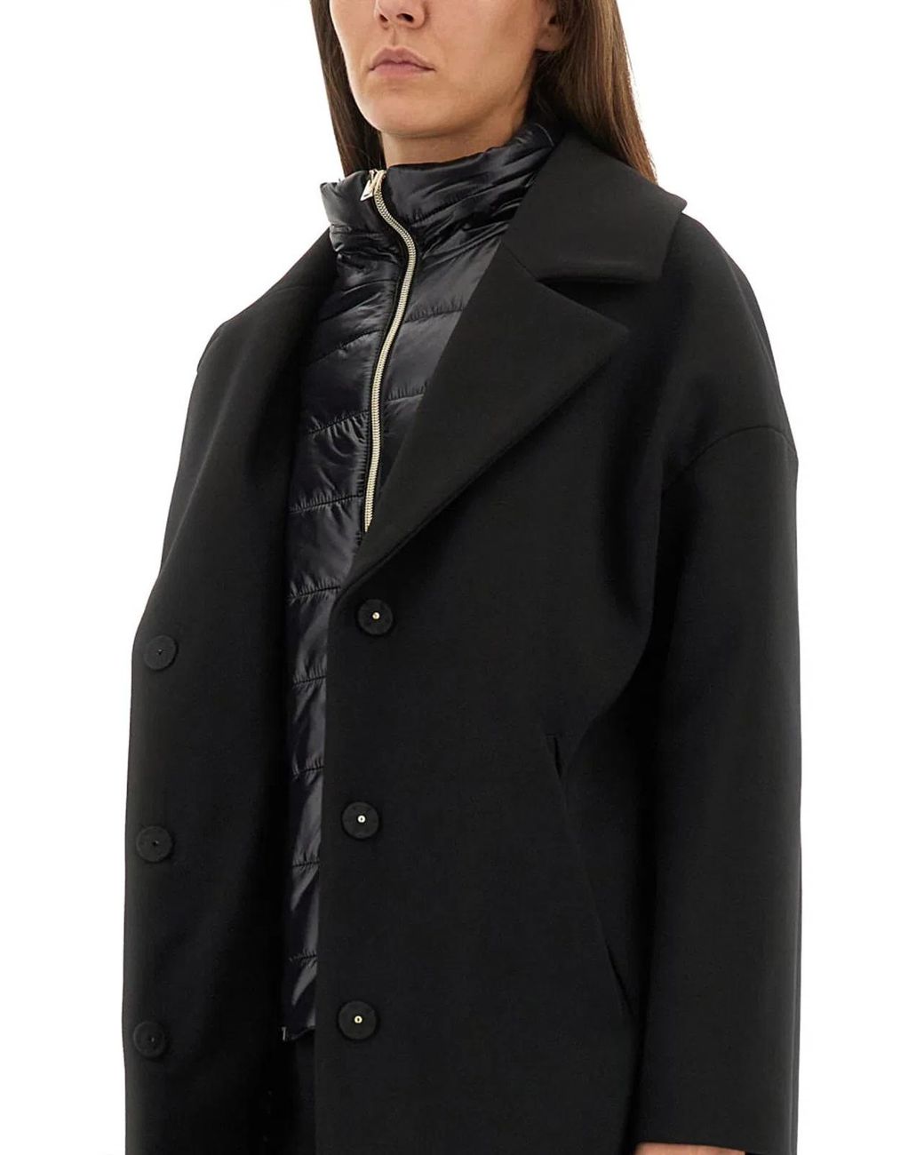 Herno Black Wool Coat