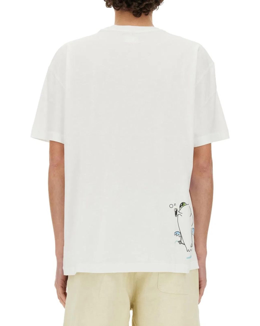 3.PARADIS White X Edgar Plans T Shirt for men