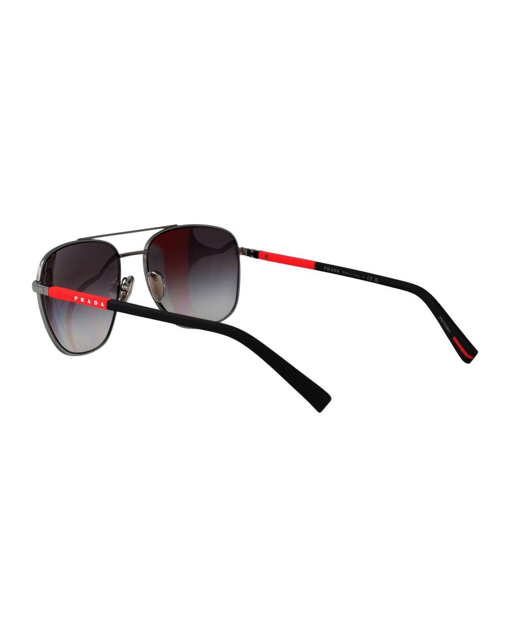 Prada Linea Rossa Gray Steel Sunglasses for men