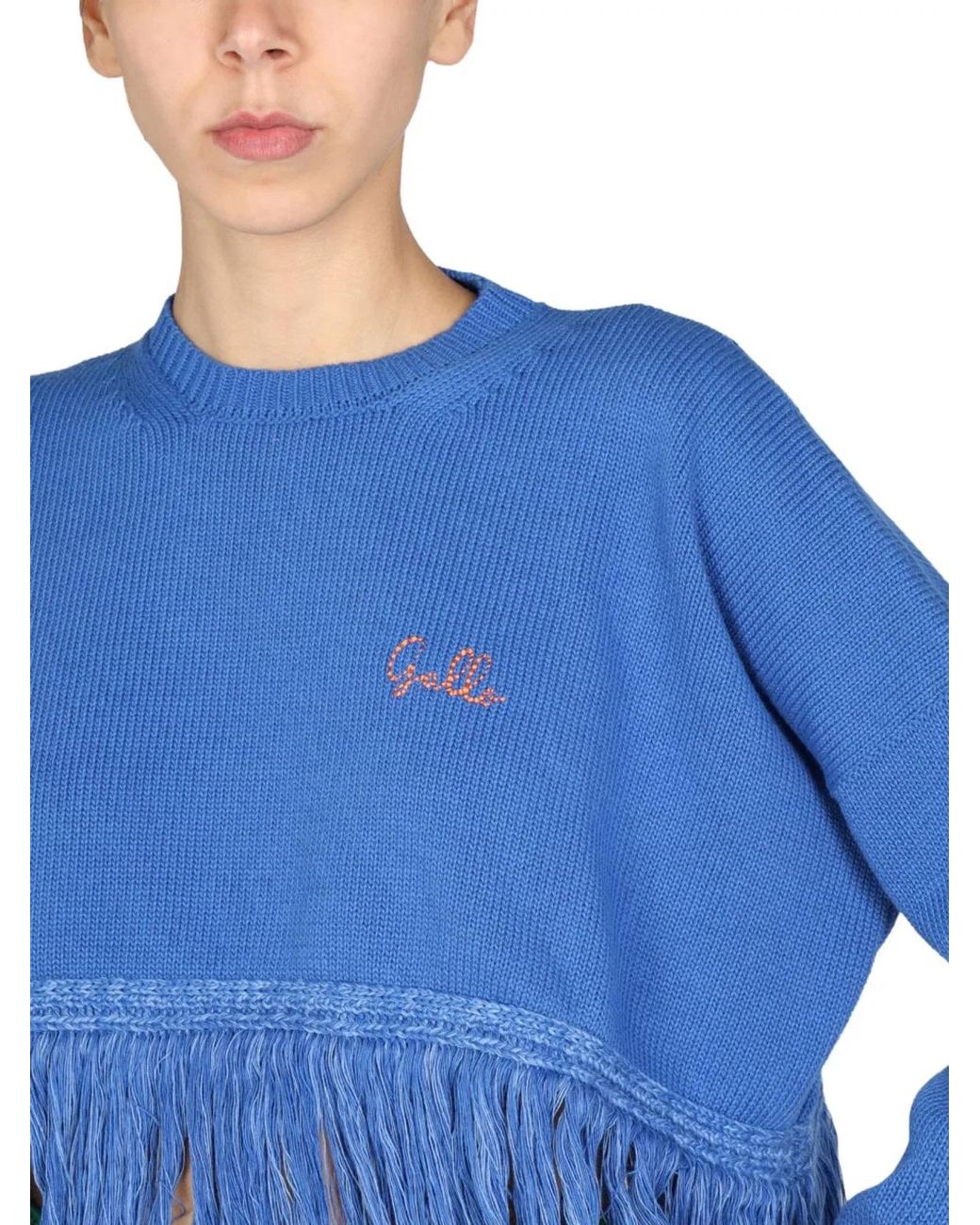 Gallo Blue Logo Embroidery Sweater