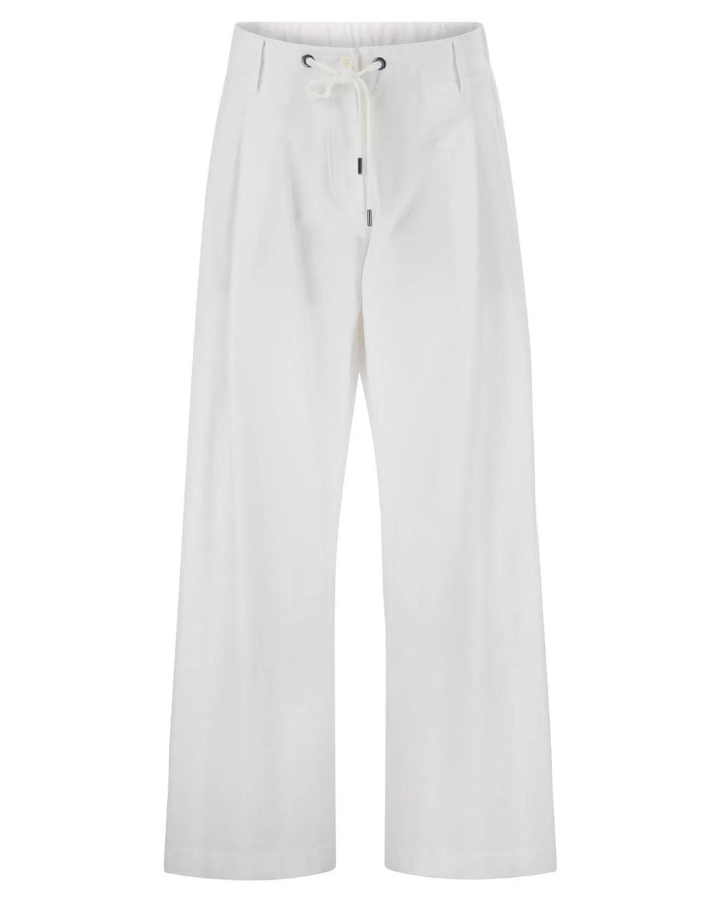 Brunello Cucinelli White Interlock Couture Trousers