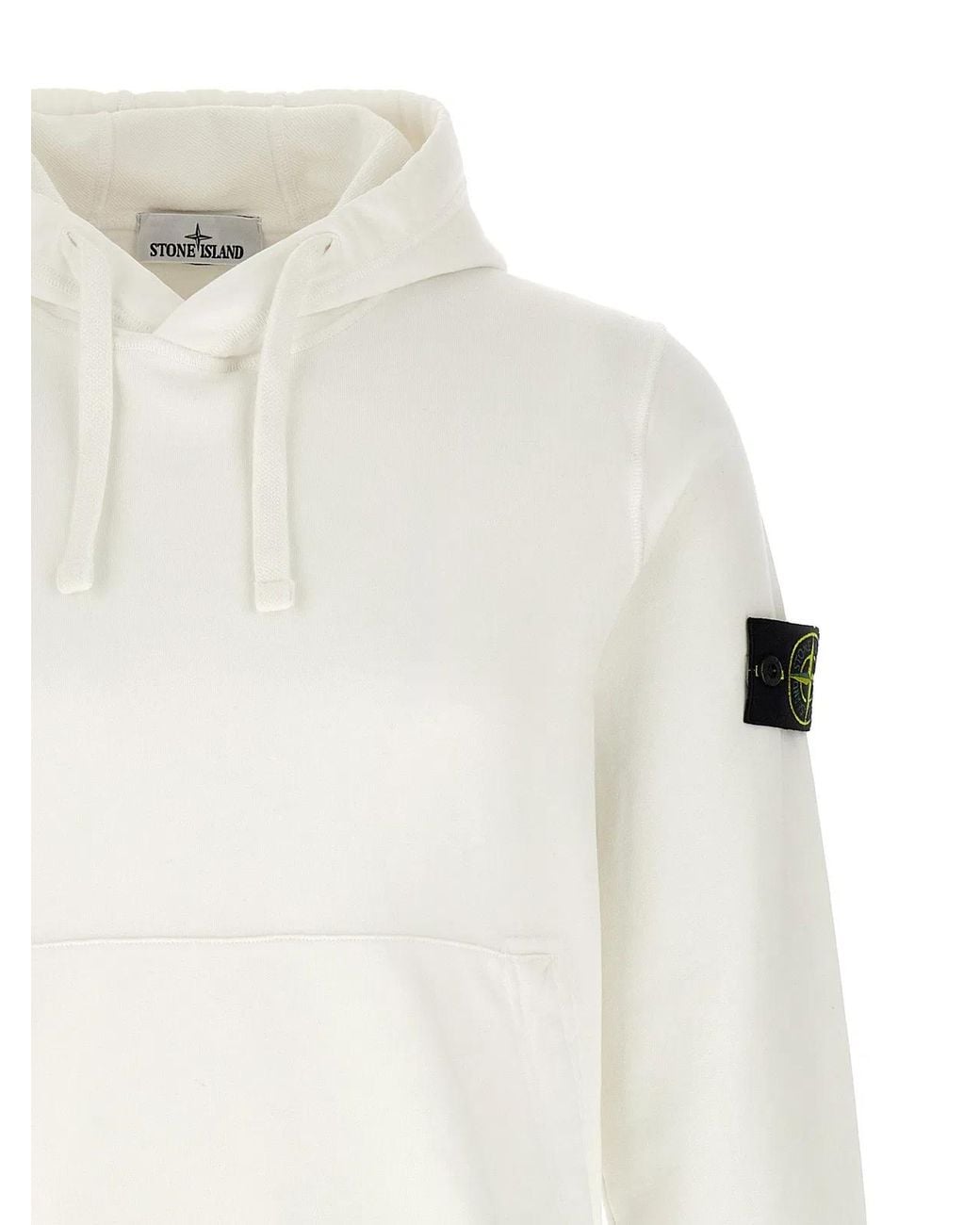 Stone Island White '6100062' Hoodie for men