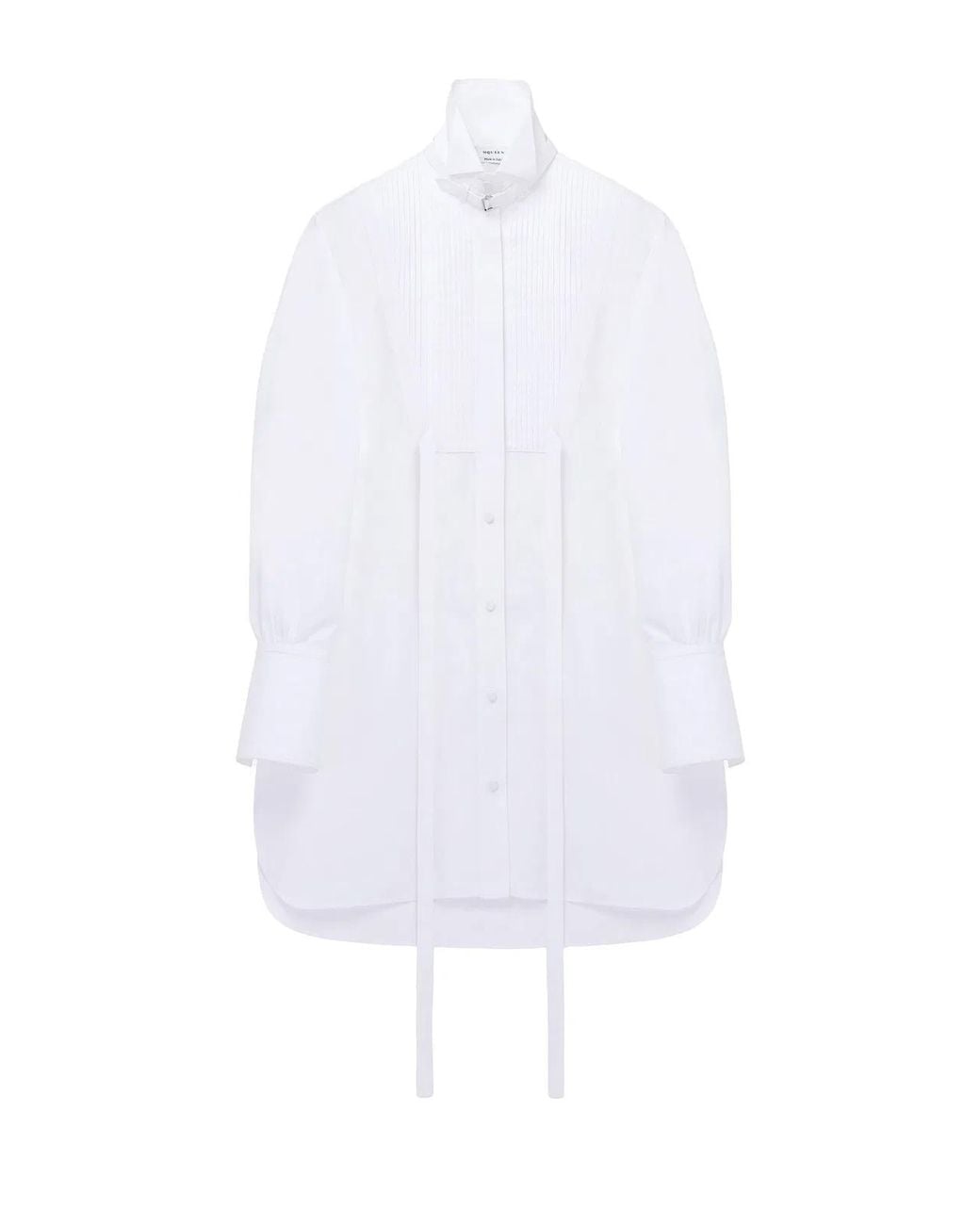 McQueen White Optical Cotton Clothing Dresses
