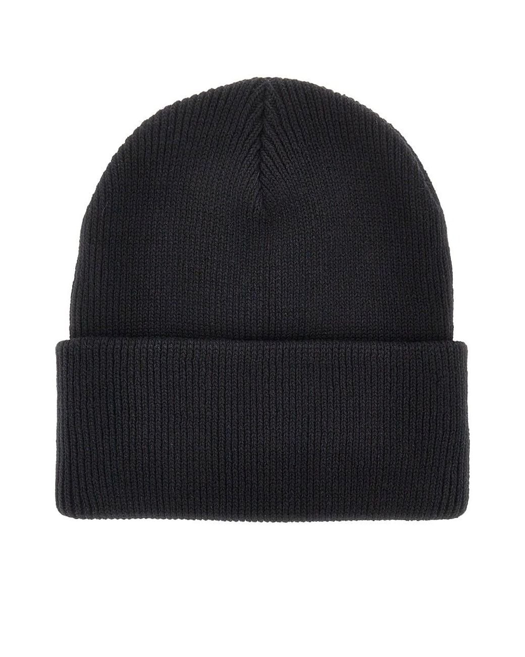 Carhartt Black Logo Patch Beanie for men