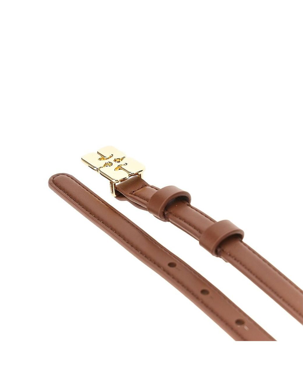 Ganni Brown Kat Recycled Leather Belt