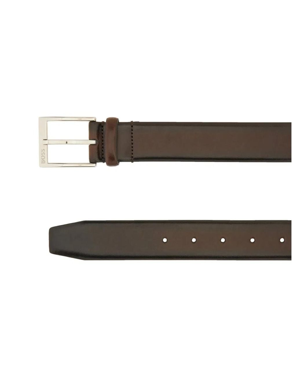 Boss Brown Leather Belt for men