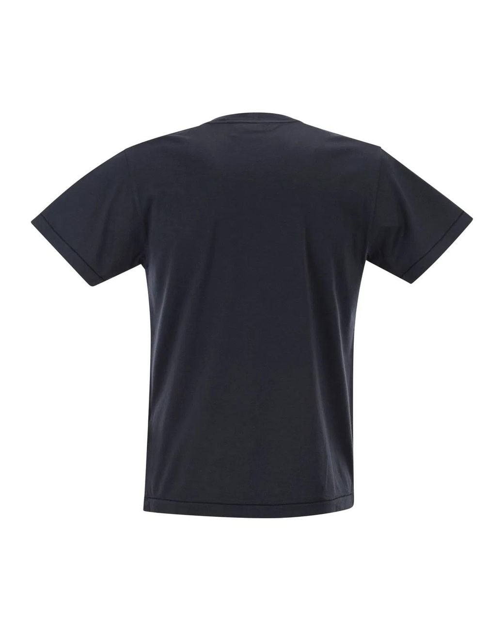 Stone Island Black Slim Fit T-Shirt With Compass Patch for men